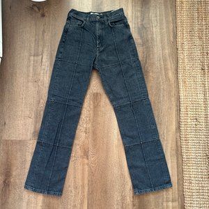 & Other Stories Grey Patchwork Denim Jeans Size 2 (25/26)